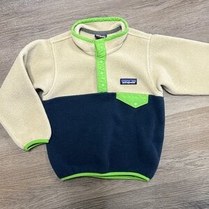Patagonia Synchilla Cream and Navy Fleece
